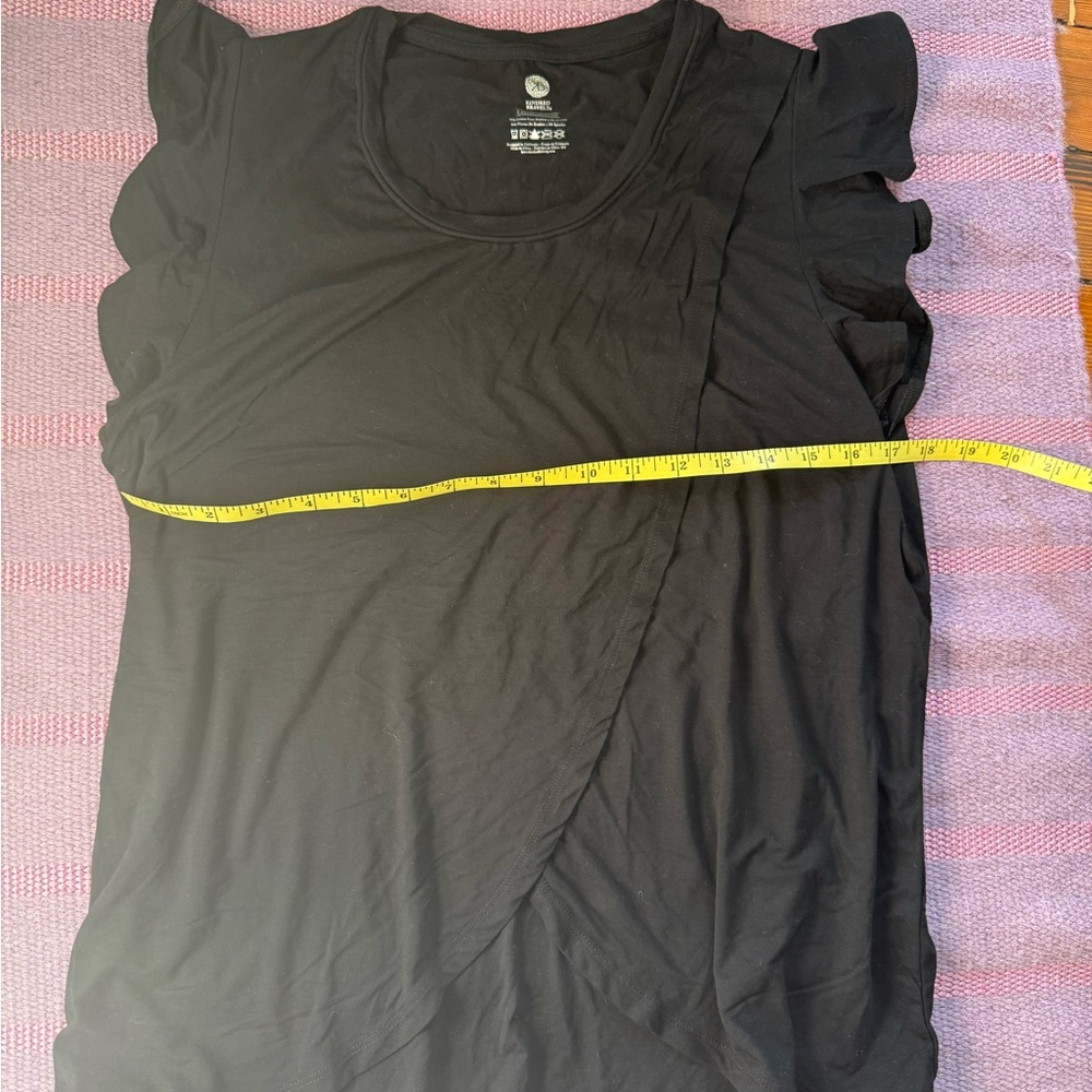 Kindred Bravely Black Ruffle Sleeve Top - Picture 3 of 6